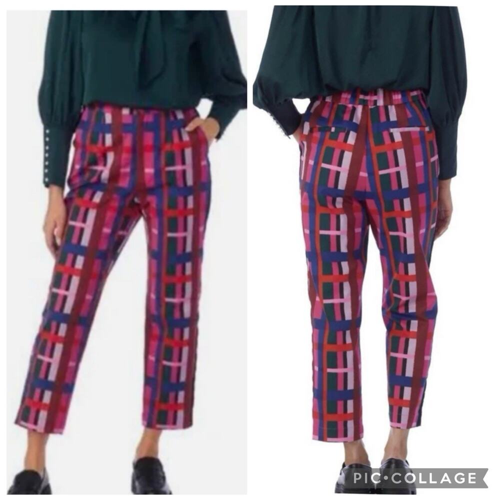 CROSBY by Mollie Burch Multicolor Plaid Pants Size Small